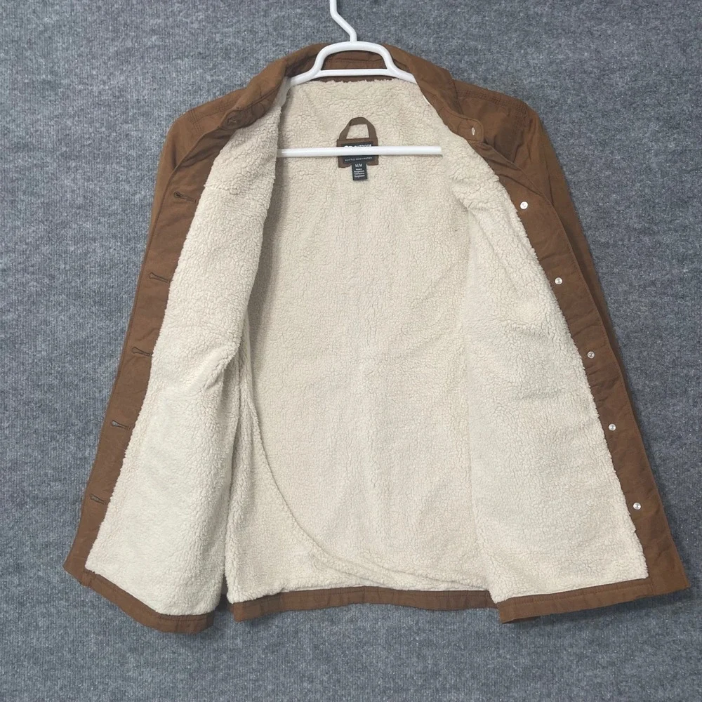 Outdoor Research Womens Lined Chore Jacket Saddle Brown Sherpa Medium Hiking NEW - Picture 5 of 12